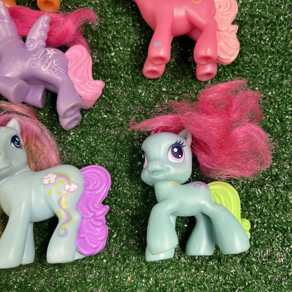 Lot Of 8 2005 My Little Pony McDonald's Toys Soft‎ Hair Plastic Tails